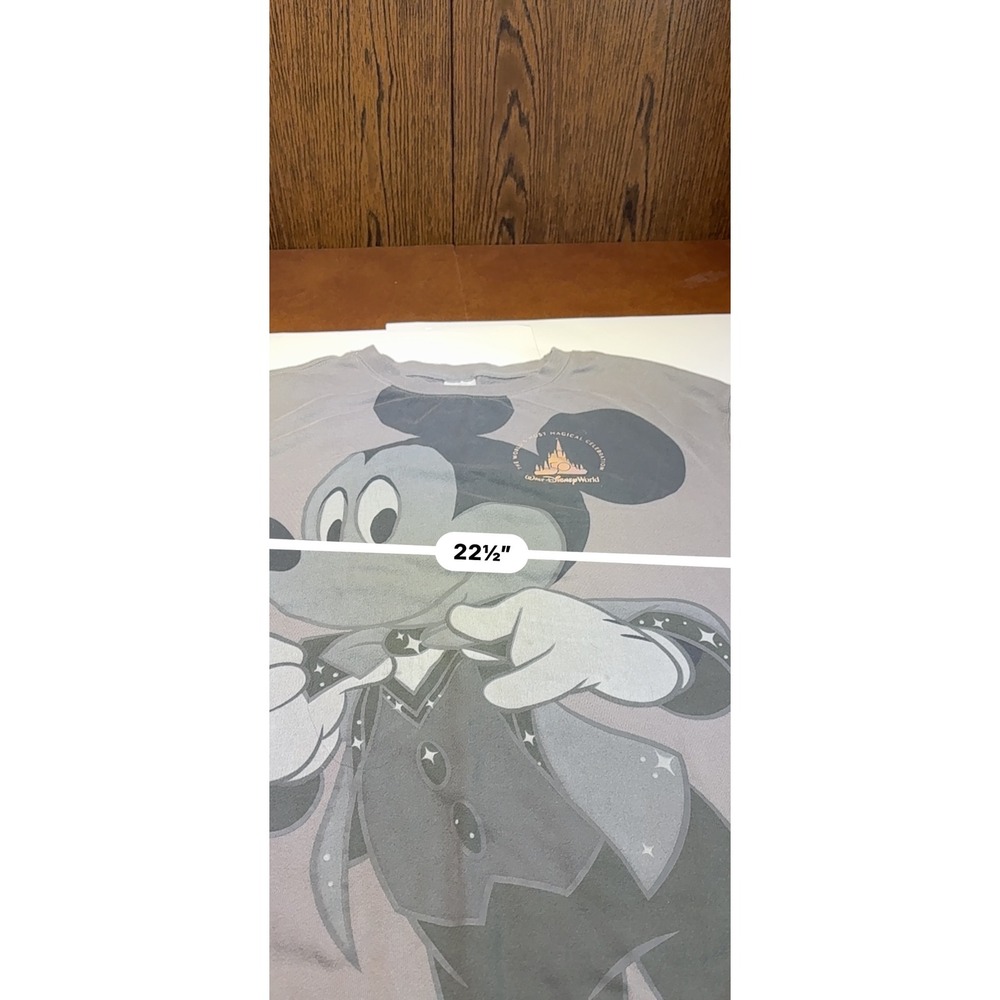 Disney Parks Walt Disney World 50th Anniversary Mickey Mouse Gray T-Shirt XL - Picture 6 of 9